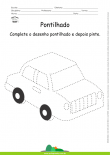 Desenho para Colorir – Pontilhado – Carro