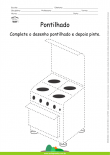 Desenho para Colorir – Pontilhado – Fogão