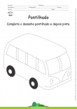 Desenho para Colorir – Pontilhado – Kombi