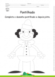 Desenho para Colorir – Pontilhado – Palhaço