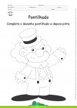 Desenho para Colorir – Pontilhado – Palhaço