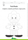 Desenho para Colorir – Pontilhado – Palhaço