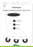 Desenho para Colorir – Pontilhado – Patins