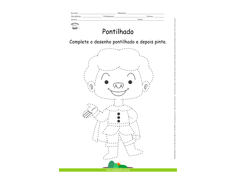 Desenho para Colorir – Pontilhado – Príncipe