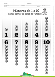 Números de 1 a 10 - Aprender a contar Bolas