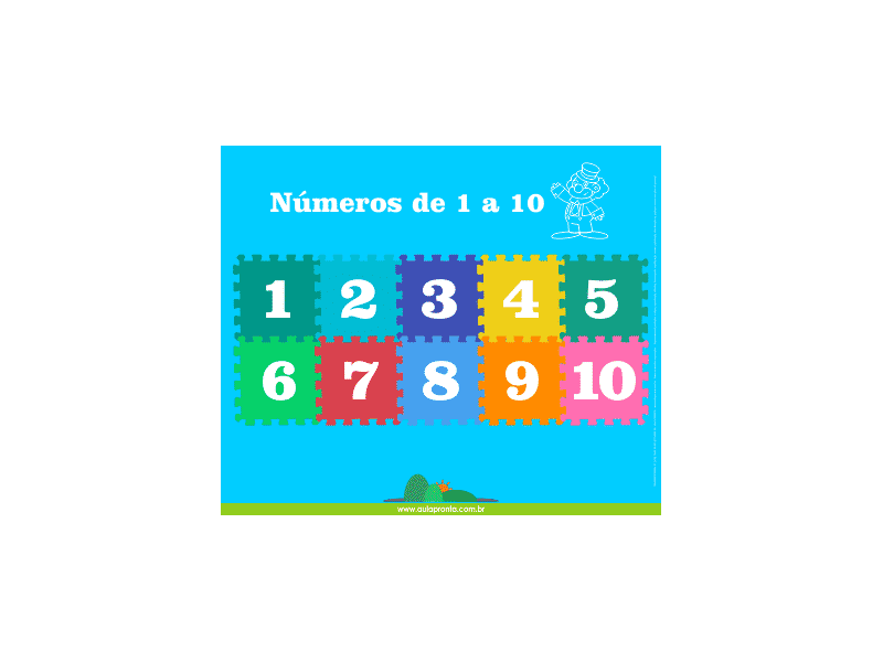 Números de 1 a 10 - Painel Didático