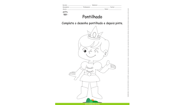Desenho para Colorir – Pontilhado – Príncipe