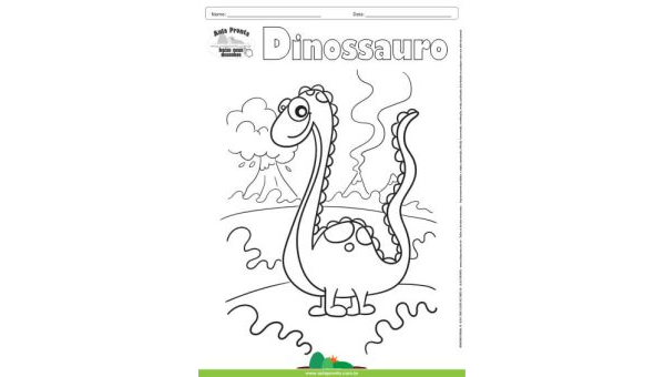 Desenho para Colorir – Animais - Dinossauro