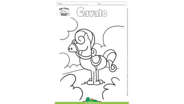 Desenho para Colorir – Animais - Cavalo