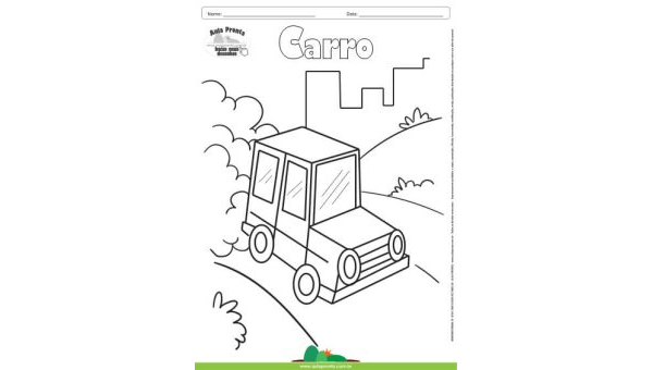 Desenho para Colorir – Transporte Carro