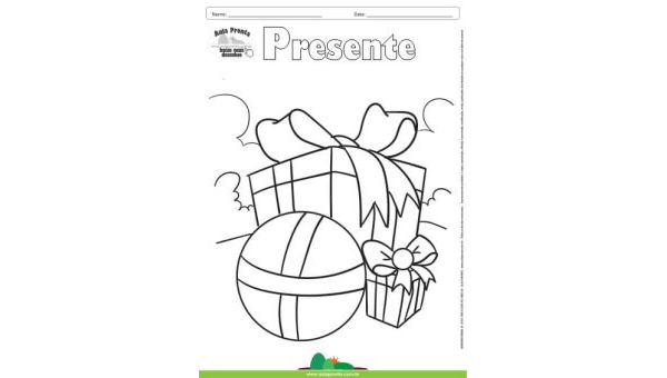 Desenho para Colorir – Fantasia - Presente