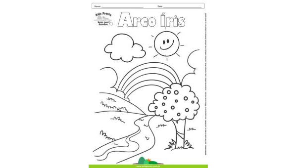 Desenhos para Colorir – Arco Irís
