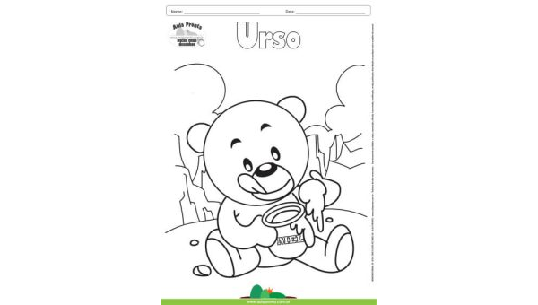 Desenho para Colorir – Animais - Urso