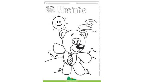 Desenho para Colorir – Fantasia - Ursinho