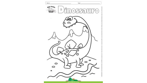 Desenho para Colorir – Animais - Dinossauro