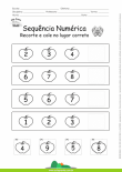 Sequência Numérica - Recorte e Cole
