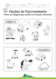 Noções de Posicionamento - Pinte as imagens que estão na direção diferente
