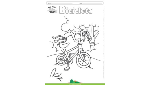Desenho para Colorir – Transporte Bicicleta