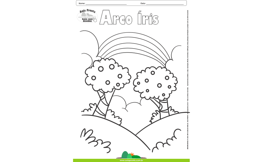Desenhos para Colorir - Arco Íris