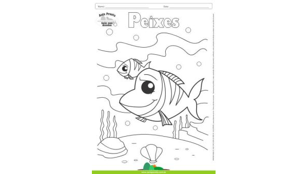 Desenhos para Colorir – Peixes