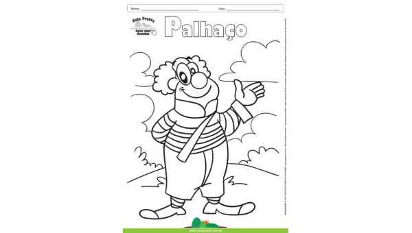 Desenho para Colorir – Fantasia - Palhaço