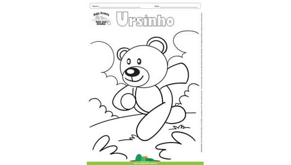Desenho para Colorir – Fantasia - Ursinho