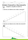Ordem Crescente e Decrescente - Complete a Escada