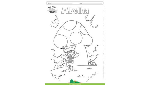 Desenho para Colorir – Animais - Abelha