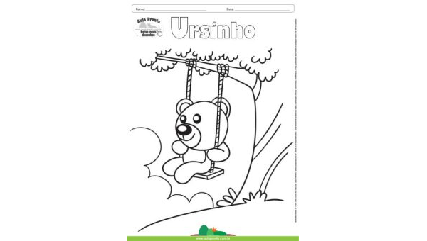 Desenho para Colorir – Fantasia - Ursinho