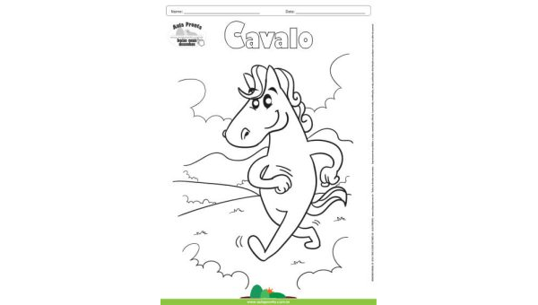 Desenho para Colorir – Animais - Cavalo