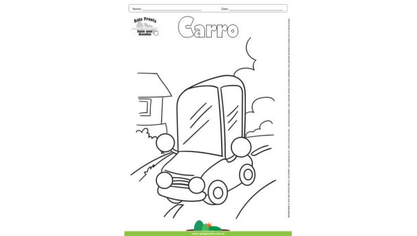 Desenho para Colorir – Transporte Carro