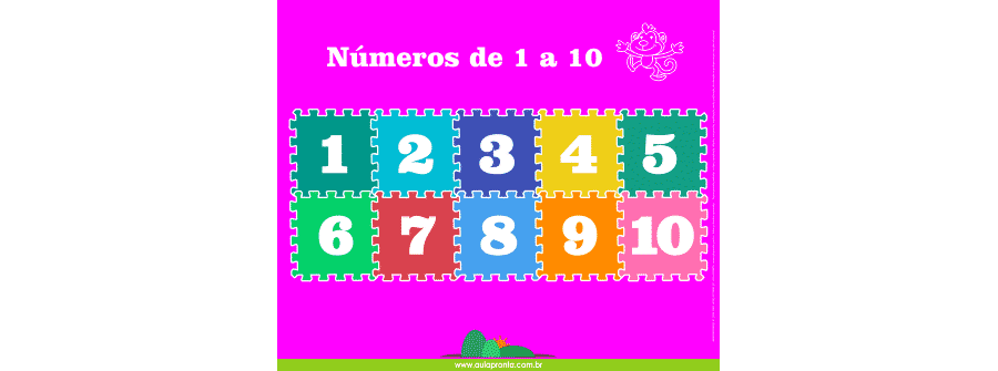 Atividades de Alfabetização - Matemática - Números de 1 a 10 - Painel Didático