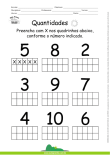 Quantidades - Preencha com X o número indicado
