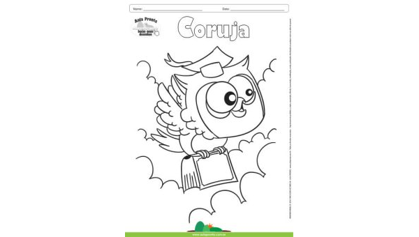 Desenho para Colorir – Animais - Coruja
