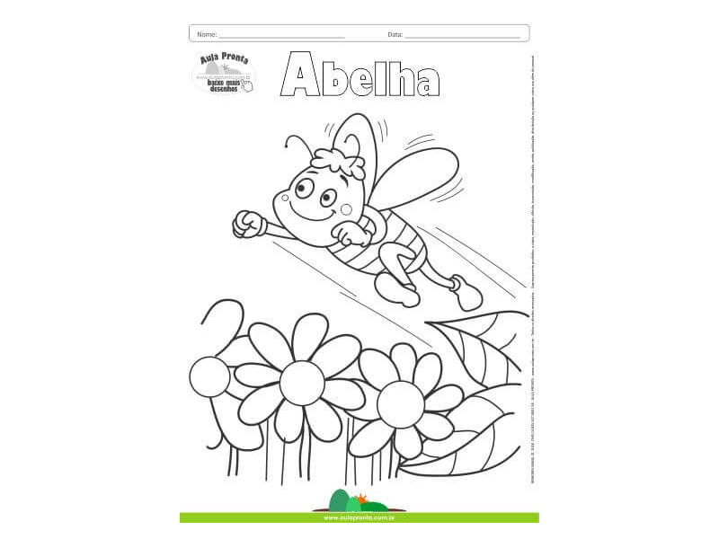 desenho de abelha para colorir