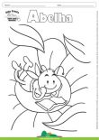 Desenho para Colorir – Animais - Abelha