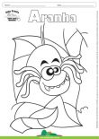 Desenho para Colorir – Animais - Aranha