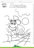 Desenho para Colorir – Animais - Aranha