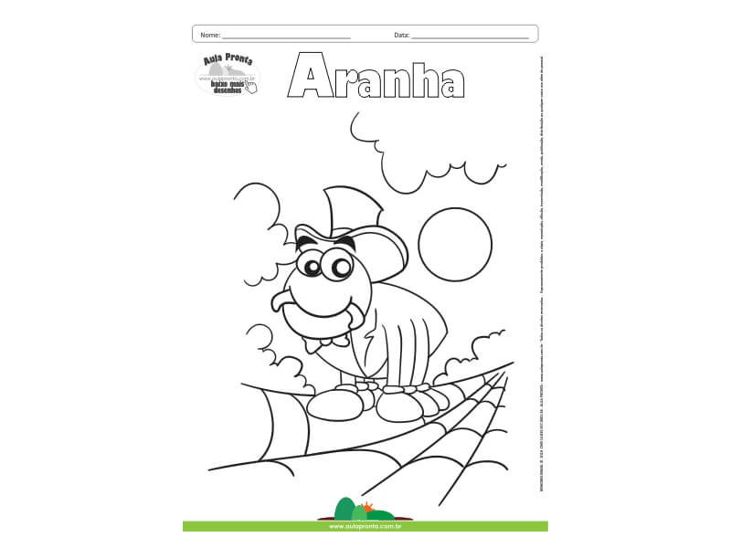 Desenho para Colorir – Animais - Aranha