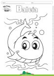Desenho para Colorir – Animais - Baleia