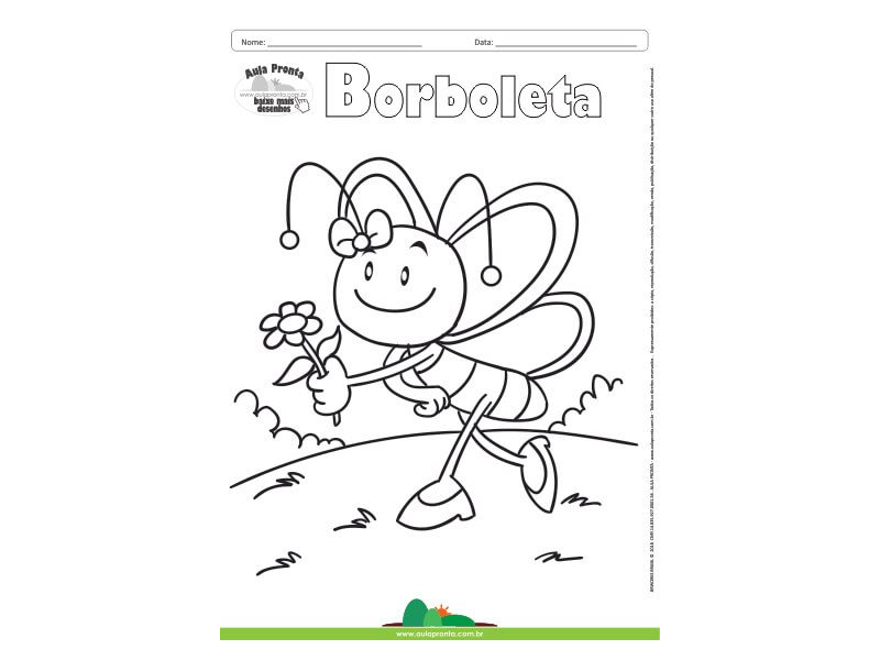 Desenho para Colorir – Animais - Borboleta