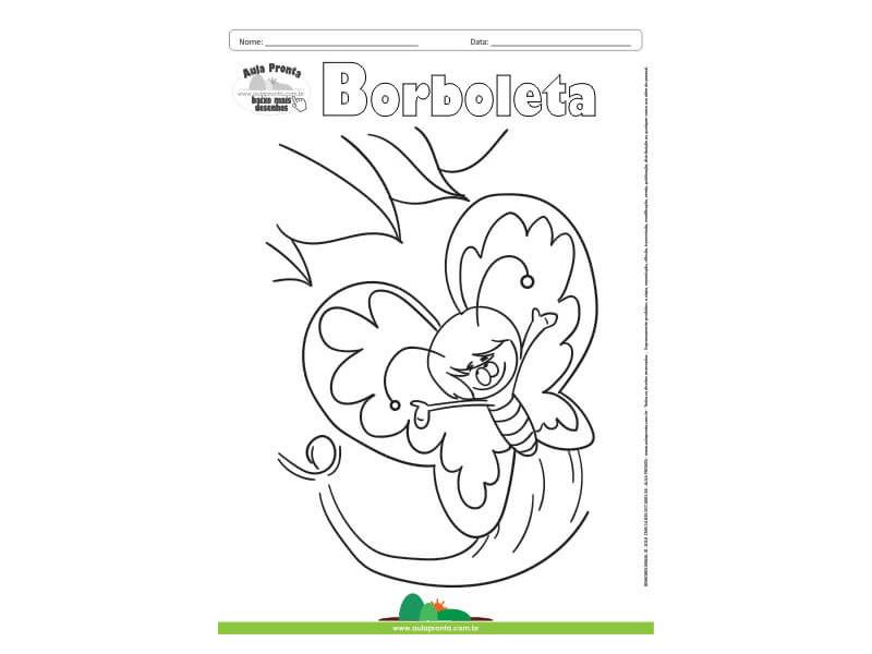 Desenho para Colorir – Animais - Borboleta