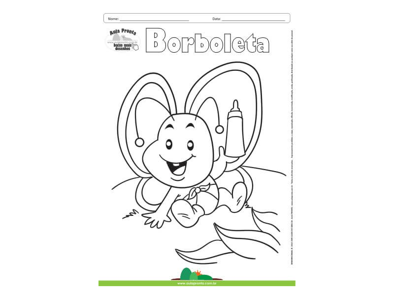 Desenho para Colorir – Animais - Borboleta