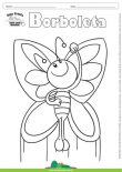 Desenho para Colorir – Animais - Borboleta