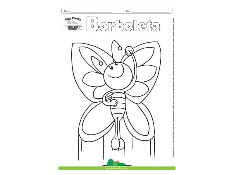 Desenho para Colorir – Animais - Borboleta