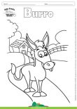 Desenho para Colorir – Animais - Burro