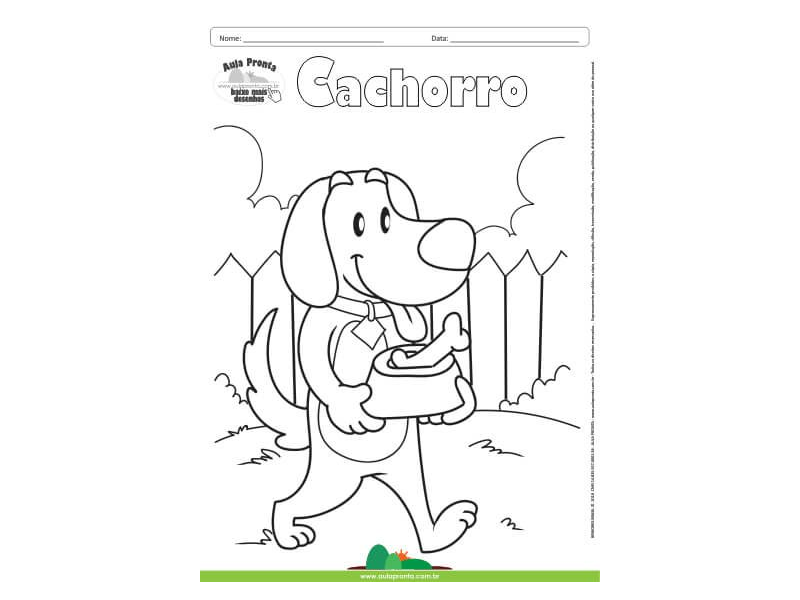 Desenho para Colorir – Animais - Cachorro