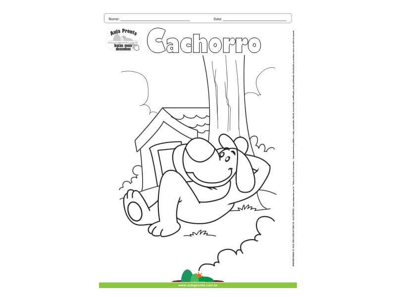 Desenho para Colorir – Animais - Cachorro