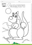Desenho para Colorir – Animais - Canguru