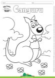 Desenho para Colorir – Animais - Canguru